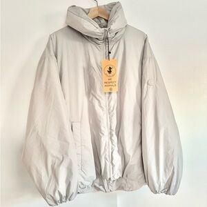 SAVE THE DUCK, CISSY, Light Gray Puffer Jacket